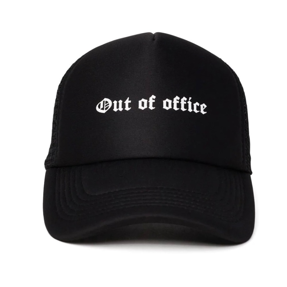 Reason Out Of Office Hat Mash Back Adjustable Black